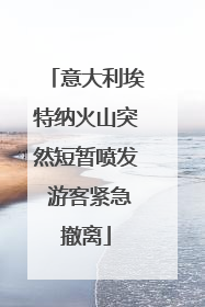 意大利埃特纳火山突然短暂喷发 游客紧急撤离