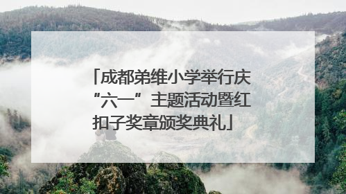 成都弟维小学举行庆“六一”主题活动暨红扣子奖章颁奖典礼