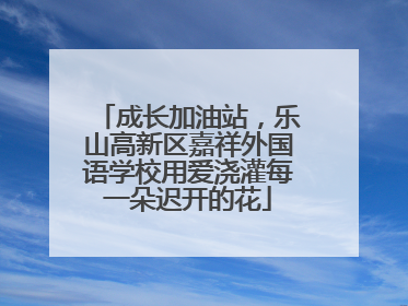 成长加油站，乐山高新区嘉祥外国语学校用爱浇灌每一朵迟开的花