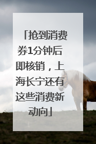 抢到消费券1分钟后即核销，上海长宁还有这些消费新动向