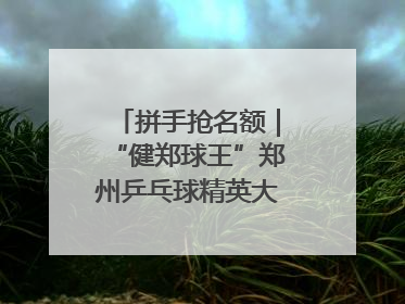 拼手抢名额｜“健郑球王”郑州乒乓球精英大奖赛报名火热