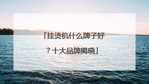 挂烫机什么牌子好？十大品牌揭晓