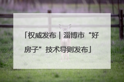 权威发布｜淄博市“好房子”技术导则发布