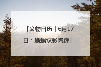文物日历｜6月17日：蜥蜴纹彩陶罐