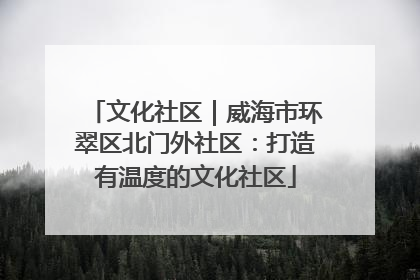 文化社区｜威海市环翠区北门外社区：打造有温度的文化社区