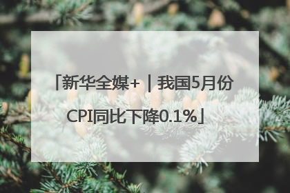 新华全媒+｜我国5月份CPI同比下降0.1%