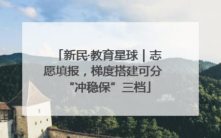 新民·教育星球｜志愿填报，梯度搭建可分“冲稳保”三档