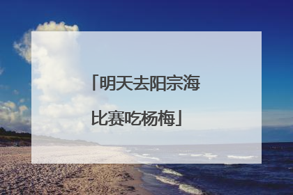 明天去阳宗海比赛吃杨梅