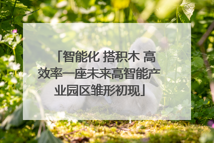 智能化 搭积木 高效率一座未来高智能产业园区雏形初现