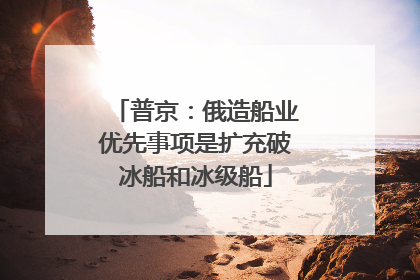 普京：俄造船业优先事项是扩充破冰船和冰级船