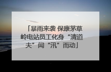 暴雨来袭 保康茅草岭电站员工化身“清道夫”闻“汛”而动