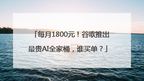 每月1800元！谷歌推出最贵AI全家桶，谁买单？