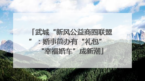武城“新风公益商圈联盟”：婚事简办有“礼包” “幸福婚车”成新潮