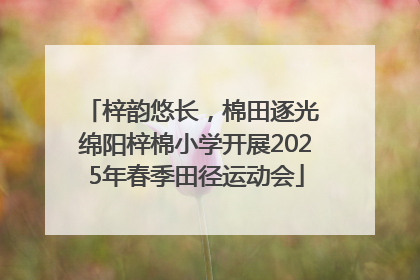 梓韵悠长，棉田逐光 绵阳梓棉小学开展2025年春季田径运动会