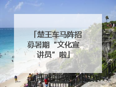 楚王车马阵招募暑期“文化宣讲员”啦