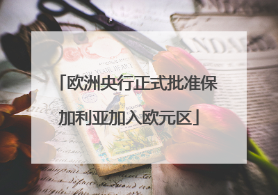 欧洲央行正式批准保加利亚加入欧元区