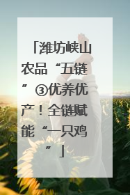 潍坊峡山农品“五链”③优养优产！全链赋能“一只鸡”