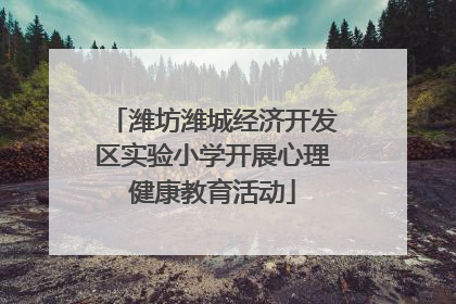 潍坊潍城经济开发区实验小学开展心理健康教育活动