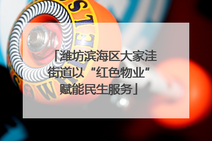 潍坊滨海区大家洼街道以“红色物业”赋能民生服务