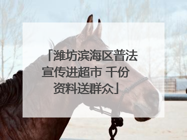 潍坊滨海区普法宣传进超市 千份资料送群众