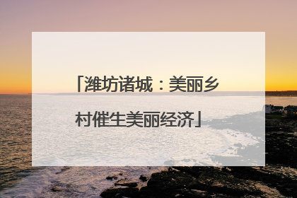 潍坊诸城：美丽乡村催生美丽经济