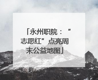 永州职院：“志愿红”点亮周末公益地图