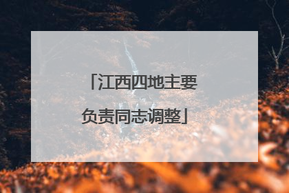 江西四地主要负责同志调整