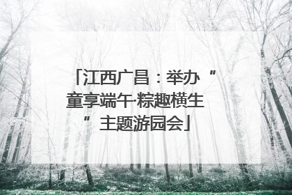 江西广昌：举办“童享端午·粽趣横生”主题游园会