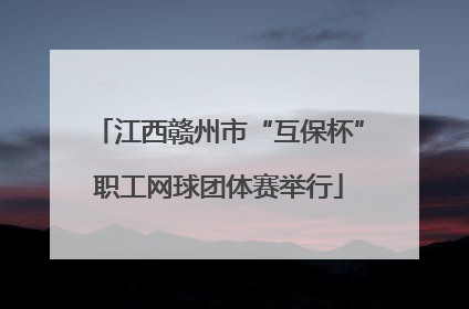 江西赣州市“互保杯”职工网球团体赛举行