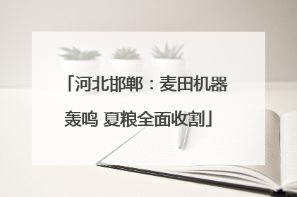 河北邯郸：麦田机器轰鸣 夏粮全面收割