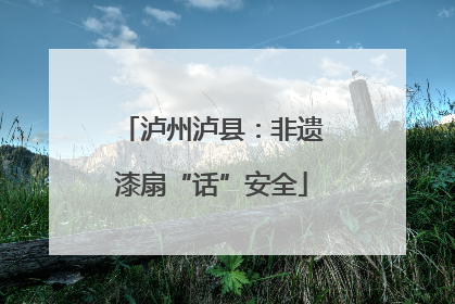 泸州泸县：非遗漆扇“话”安全