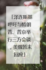 泽连斯基呼吁与特朗普、普京举行三方会谈，美俄暂未回应