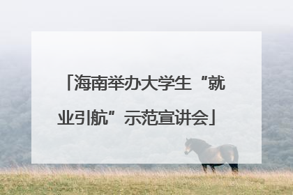 海南举办大学生“就业引航”示范宣讲会