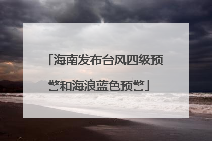 海南发布台风四级预警和海浪蓝色预警