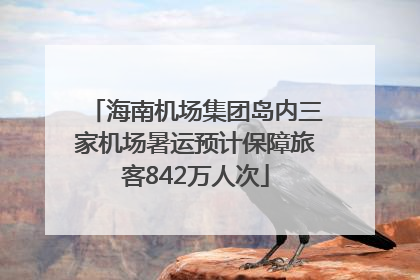 海南机场集团岛内三家机场暑运预计保障旅客842万人次