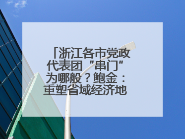 浙江各市党政代表团“串门”为哪般？鲍金：重塑省域经济地理的破题之道