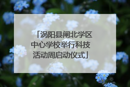 涡阳县闸北学区中心学校举行科技活动周启动仪式
