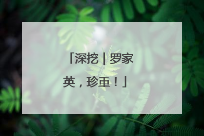 深挖｜罗家英，珍重！