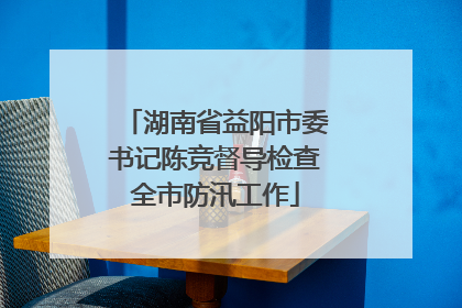 湖南省益阳市委书记陈竞督导检查全市防汛工作