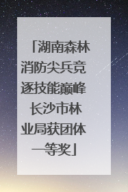 湖南森林消防尖兵竞逐技能巅峰 长沙市林业局获团体一等奖
