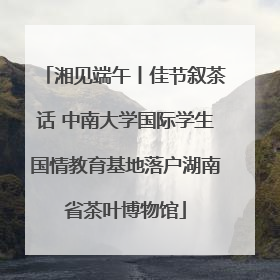 湘见端午丨佳节叙茶话 中南大学国际学生国情教育基地落户湖南省茶叶博物馆