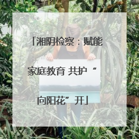 湘阴检察：赋能家庭教育 共护“向阳花”开