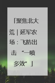 聚焦北大荒｜延军农场：飞防出击 “一喷多效”