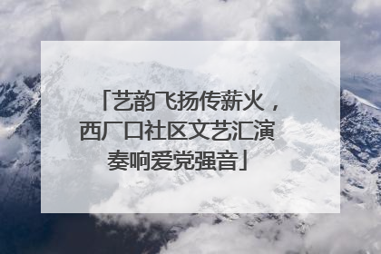 艺韵飞扬传薪火，西厂口社区文艺汇演奏响爱党强音