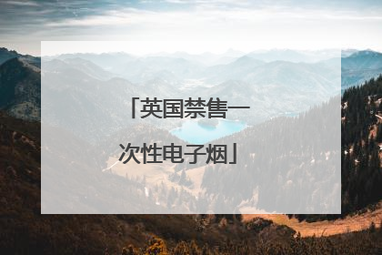 英国禁售一次性电子烟