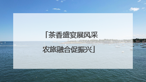 茶香盛宴展风采 农旅融合促振兴