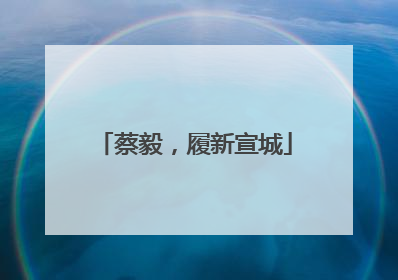 蔡毅，履新宣城