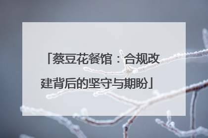 蔡豆花餐馆：合规改建背后的坚守与期盼