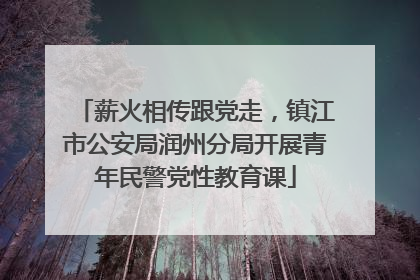 薪火相传跟党走，镇江市公安局润州分局开展青年民警党性教育课