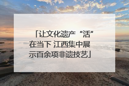 让文化遗产“活”在当下 江西集中展示百余项非遗技艺